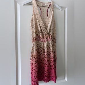 Parker 100% Silk Sleeveless Hombre Dress